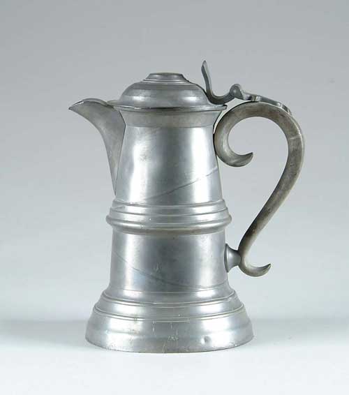 Appraisal: PEWTER COVERED FLAGON BY SMITH FELTMAN Marked on bottom Smith