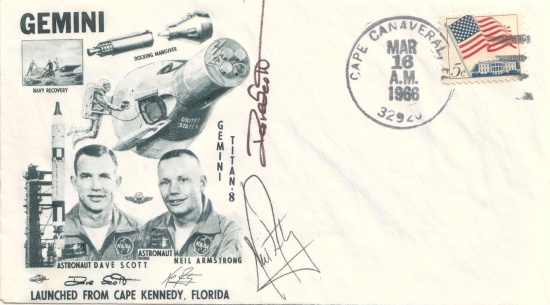 Appraisal: Gemini Launch Plug Orbit Cover with the counterfeit post mark