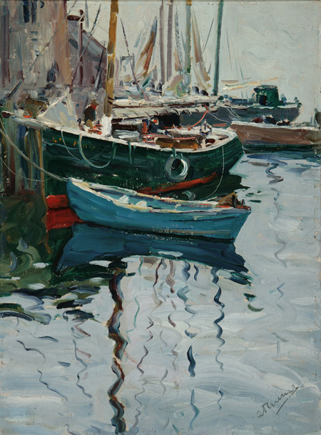 Appraisal: Anthony Thieme American - Gray Morning Rockport Harbor Signed A