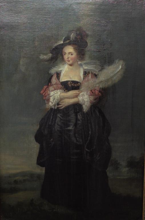 Appraisal: MANNER OF RUBENS PORTRAIT OF A LADY IN A FEATHERED