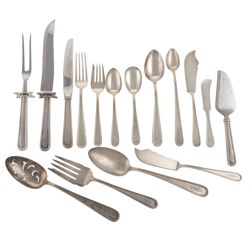 Appraisal: S Kirk Son Sterling Calvert Flatware Service Including twelve dinner