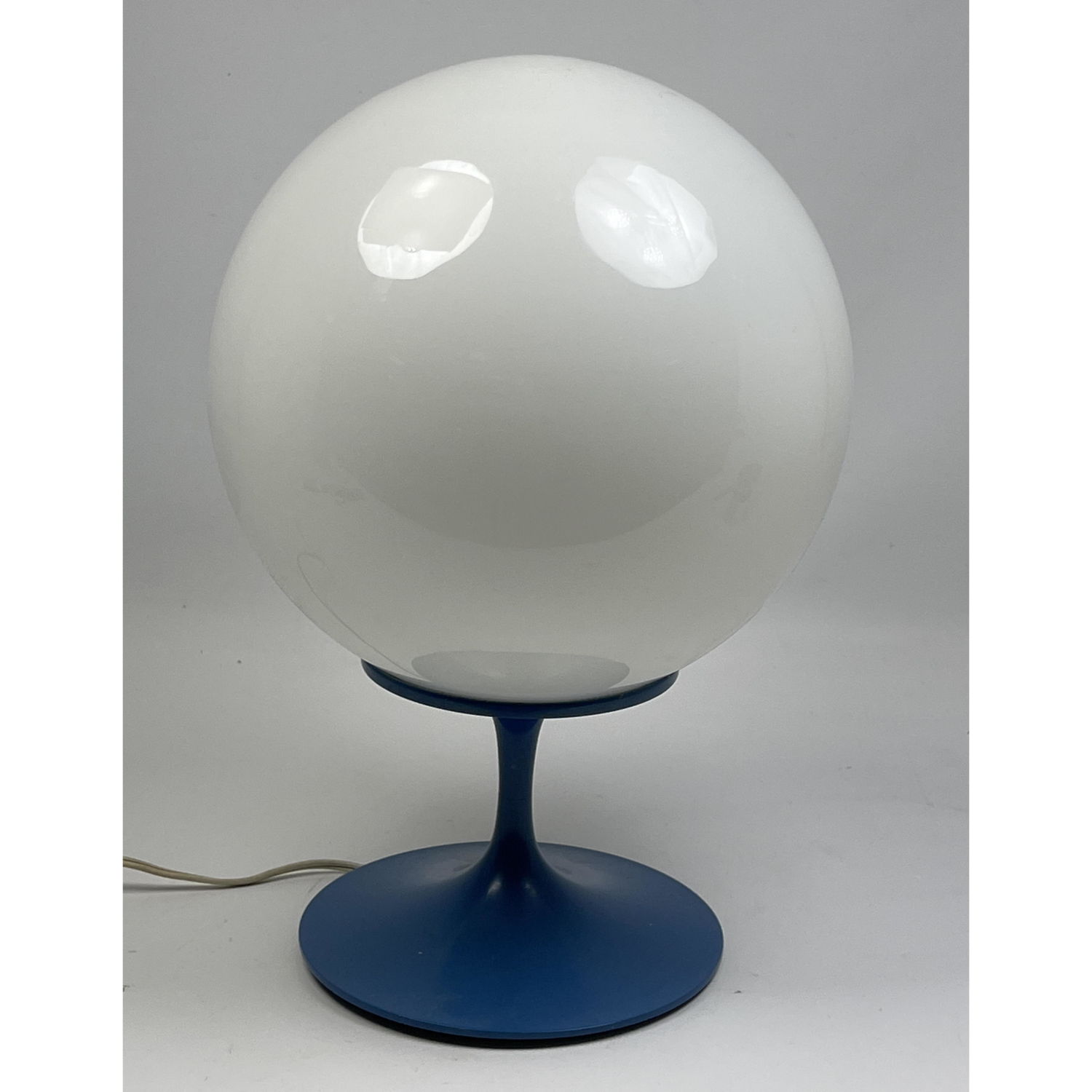 Appraisal: Stemlite Style Table Lamp Glass ball shade with blue base