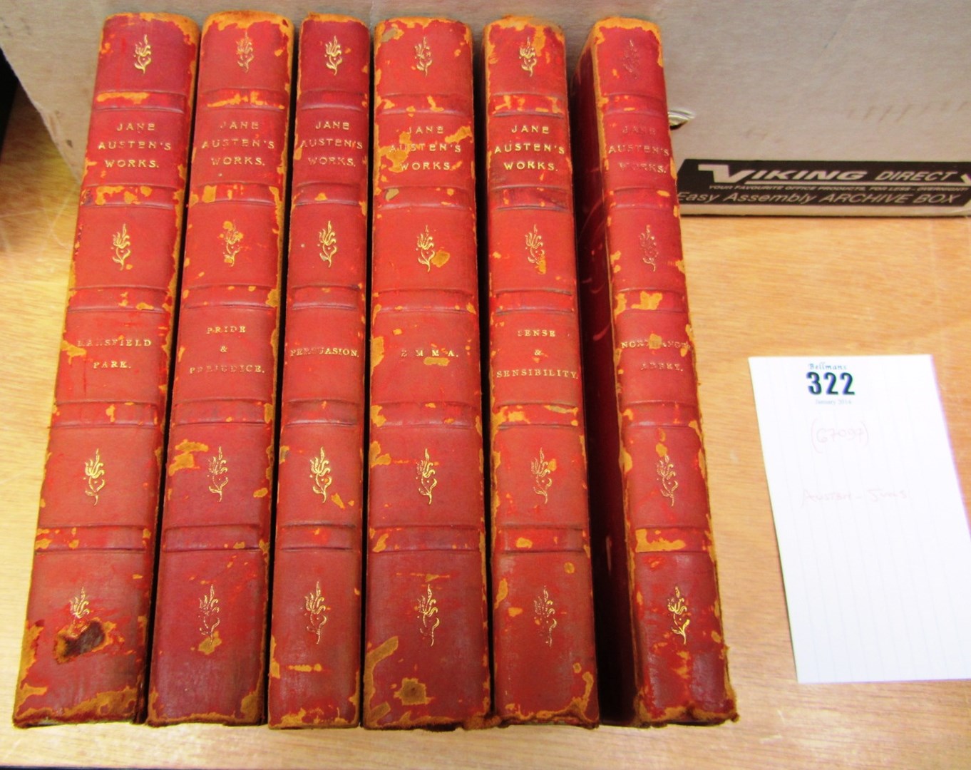 Appraisal: AUSTEN J Collected Novels vols coloured titles plates by C