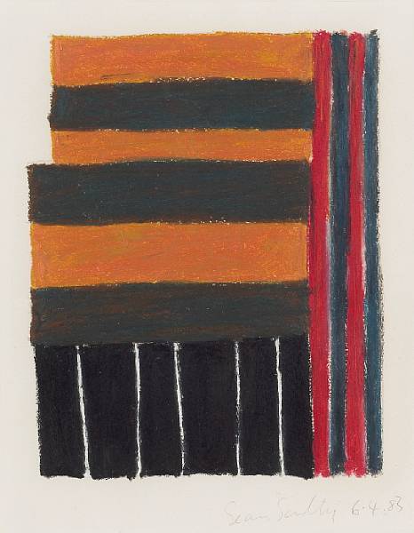 Appraisal: Sean Scully Irish born Untitled signed and dating 'Sean Scully