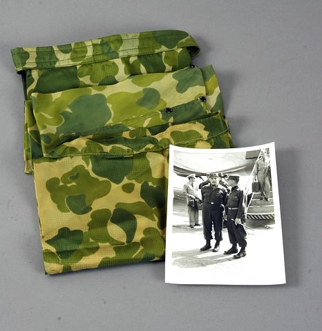 Appraisal: Grouping of Three Camouflage Ascots with snaps sold with x