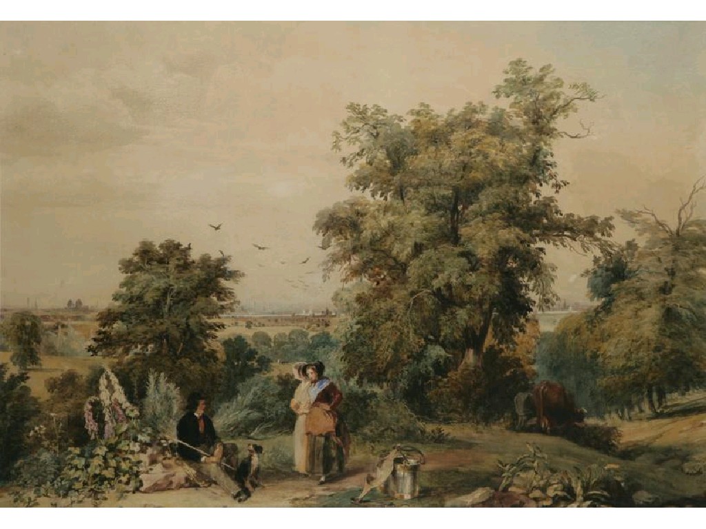 Appraisal: SAMUEL AUSTIN Greenwich from Shooters Hill watercolour and bodycolour inscribed