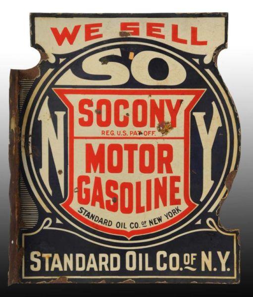 Appraisal: Porcelain Standard Oil of New York Flange Sign Description s