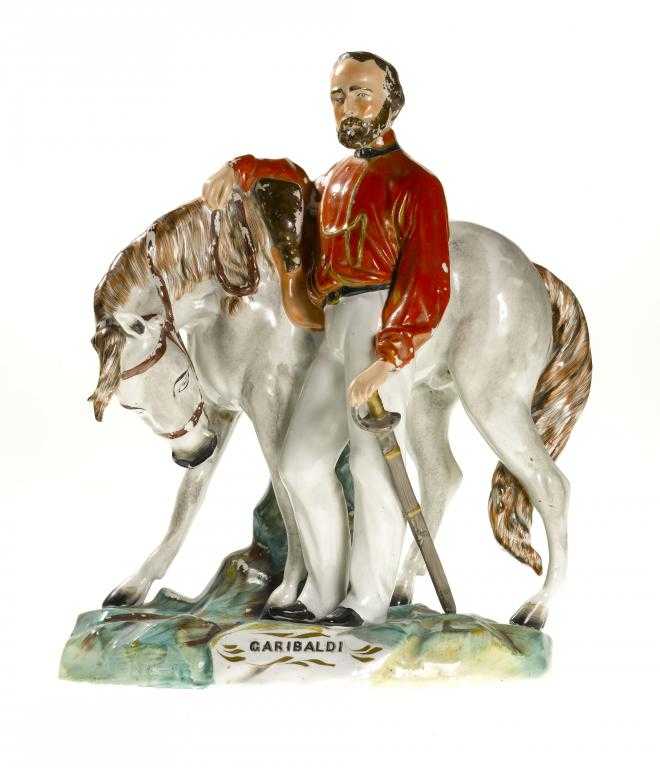 Appraisal: A STAFFORDSHIRE PORTRAIT FIGURE OF GARIBALDI THOMAS PARR the patriot