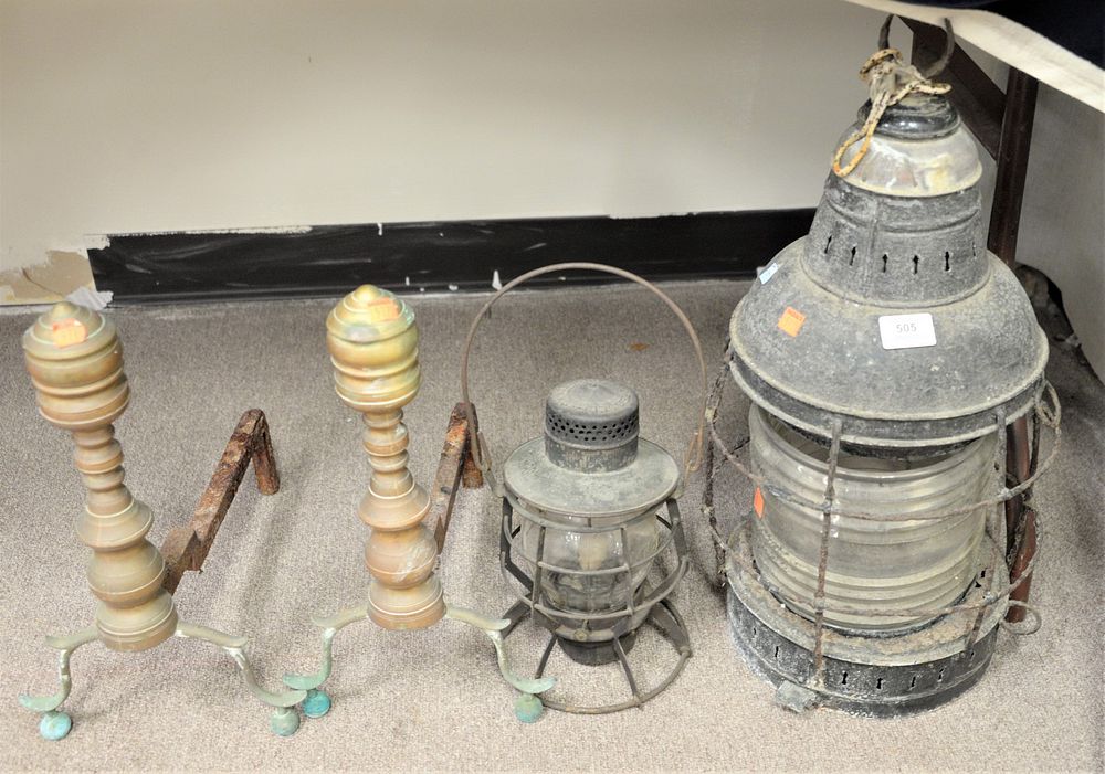 Appraisal: Three Piece Lot to include two lanterns one marked CRR