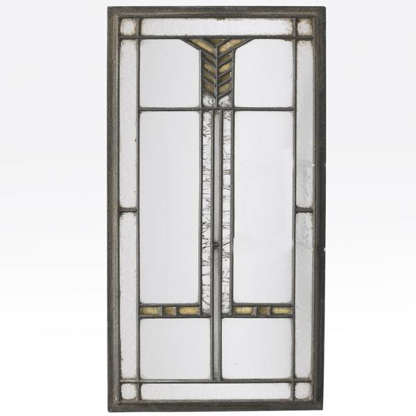 Appraisal: PRAIRIE SCHOOL Leaded glass window in the Frank Lloyd Wright