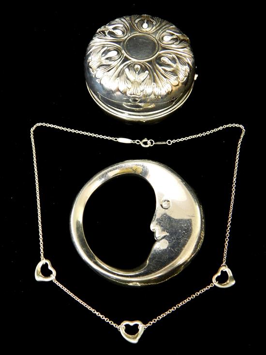 Appraisal: STERLING SILVER Three children's pieces including Tiffany Co and Gorham