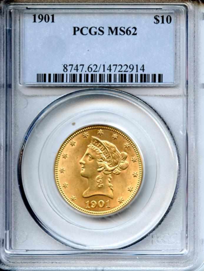 Appraisal: MS PCGS This yellow-gold example quite lustrous with only a