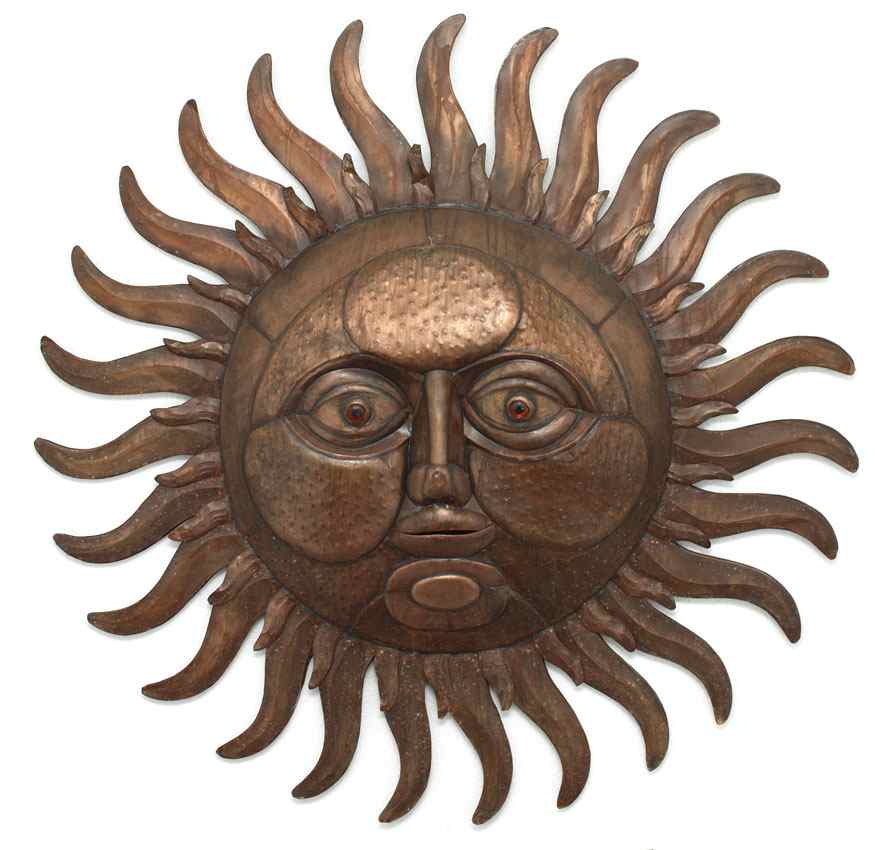 Appraisal: AFRICAN METAL SUN WALL DECORATION LBS ''dia x approx ''deep