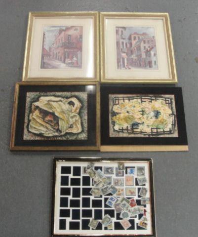 Appraisal: Lot of Assorted Art Includes framed prints abstract watercolors- framed