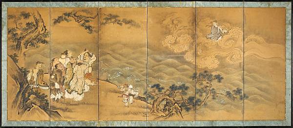 Appraisal: Japanese Paintings and Screens Property from the Estate of Fay