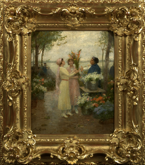 Appraisal: Victor Gabriel Gilbert French - Les Glaieuls oil on panel