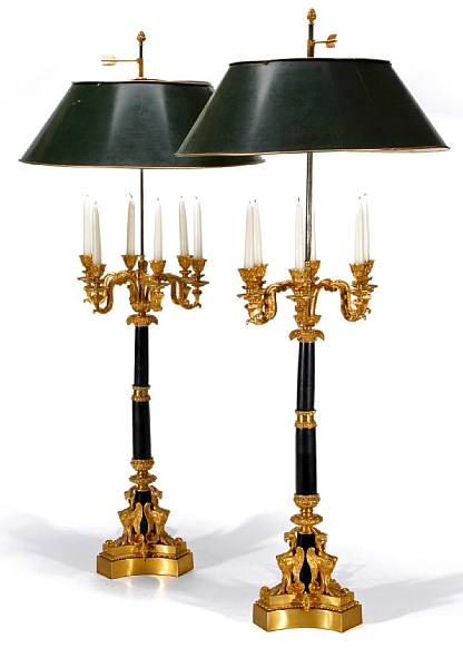 Appraisal: A pair of Napoleon III gilt bronze and slate six