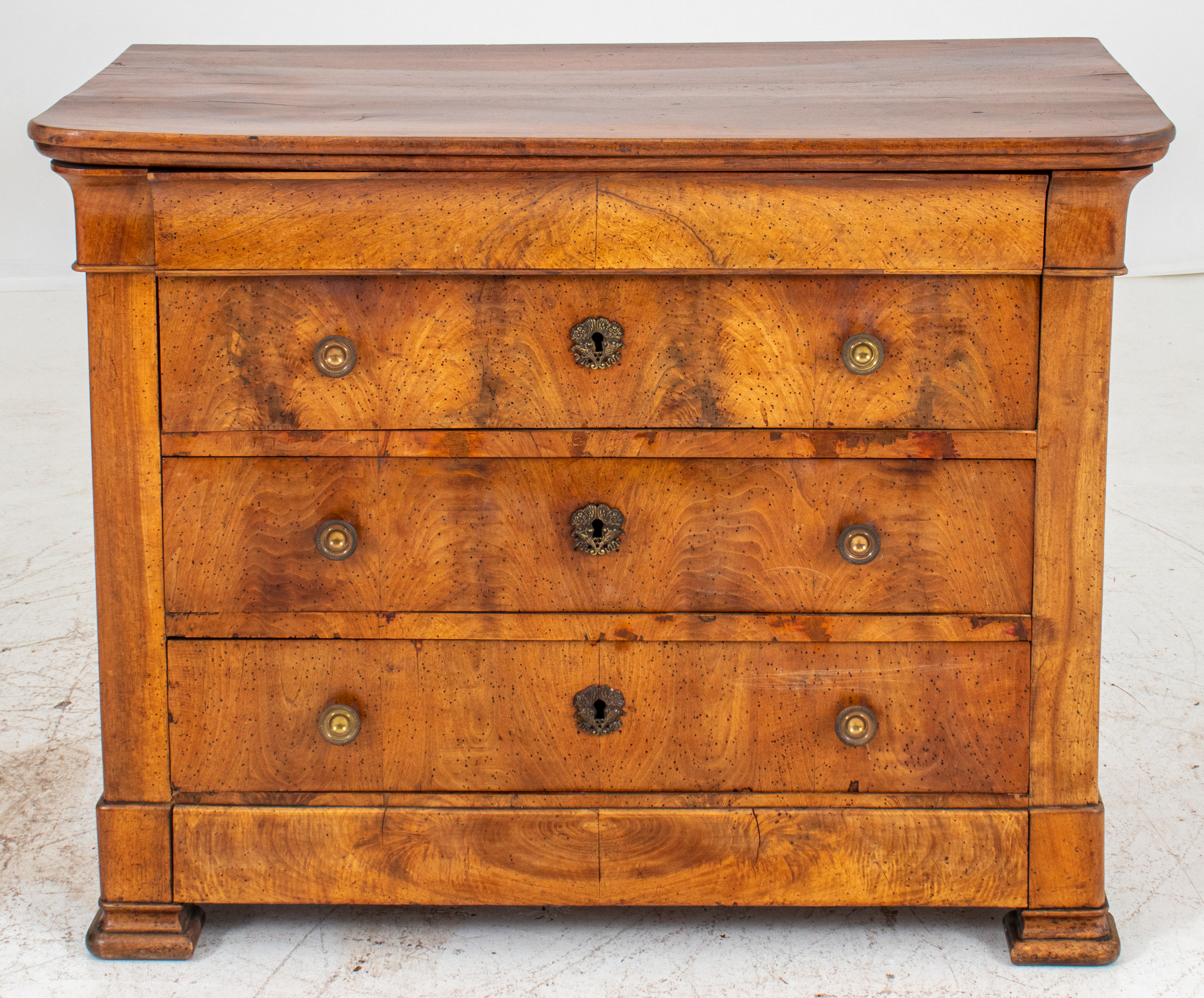 Appraisal: LOUIS PHILIPPE PROVINCIAL COMMODE TH C Louis Philippe Provincial four-drawer