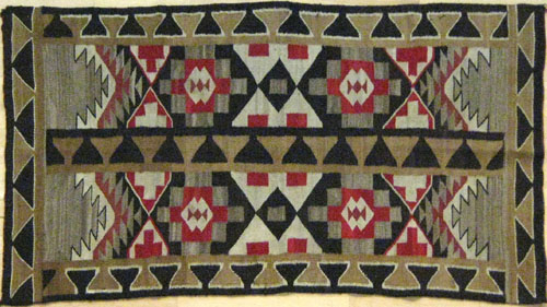 Appraisal: Two Navajo rugs early th c x and x