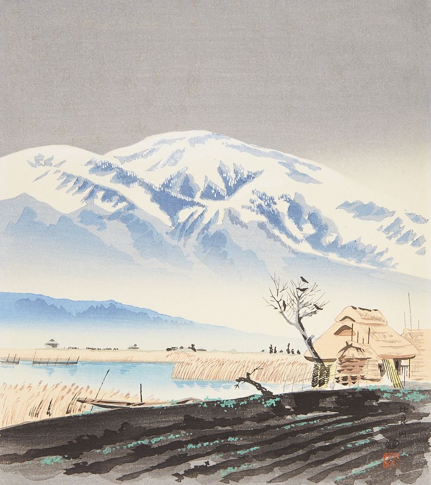 Appraisal: Tokuriki Tomikichiro Mt Hira Covered with Evening Snow Japanese Woodblock