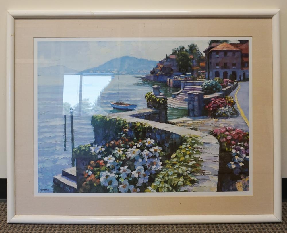 Appraisal: After Howard Behrens American - Italian Villa Offset Photo Print