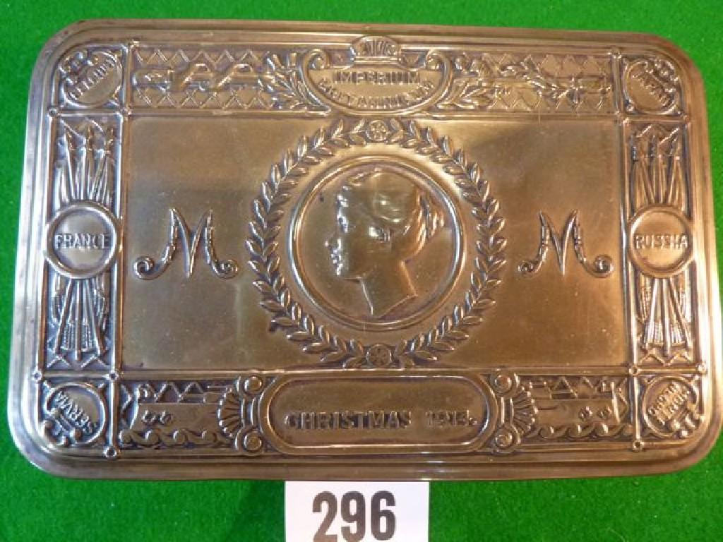 Appraisal: Princess Mary embossed brass Christmas box