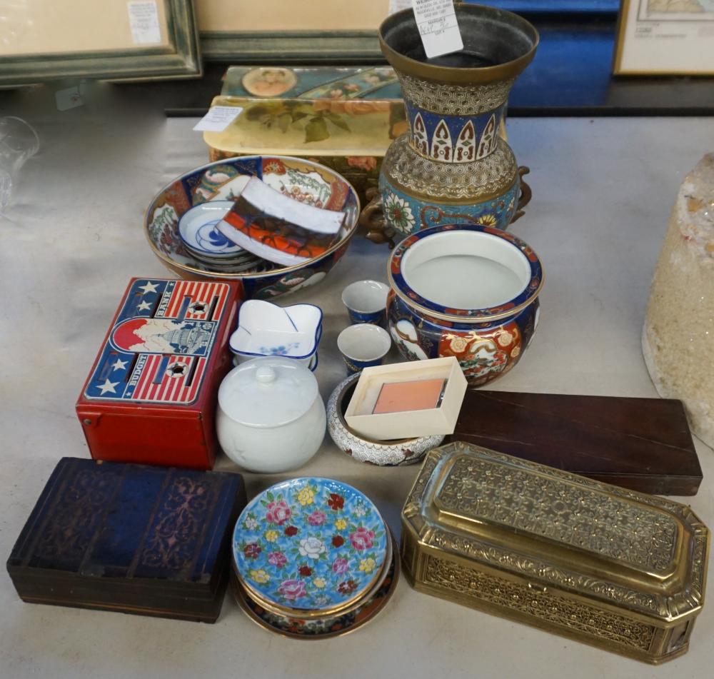 Appraisal: Group of Predominantly Southeast Asian Ceramics and Enamel Articles and