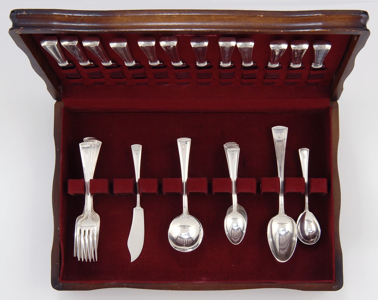 Appraisal: CASED DOMINICK HAFF STERLING SILVER PARTIAL FLATWARE SERVICE In the