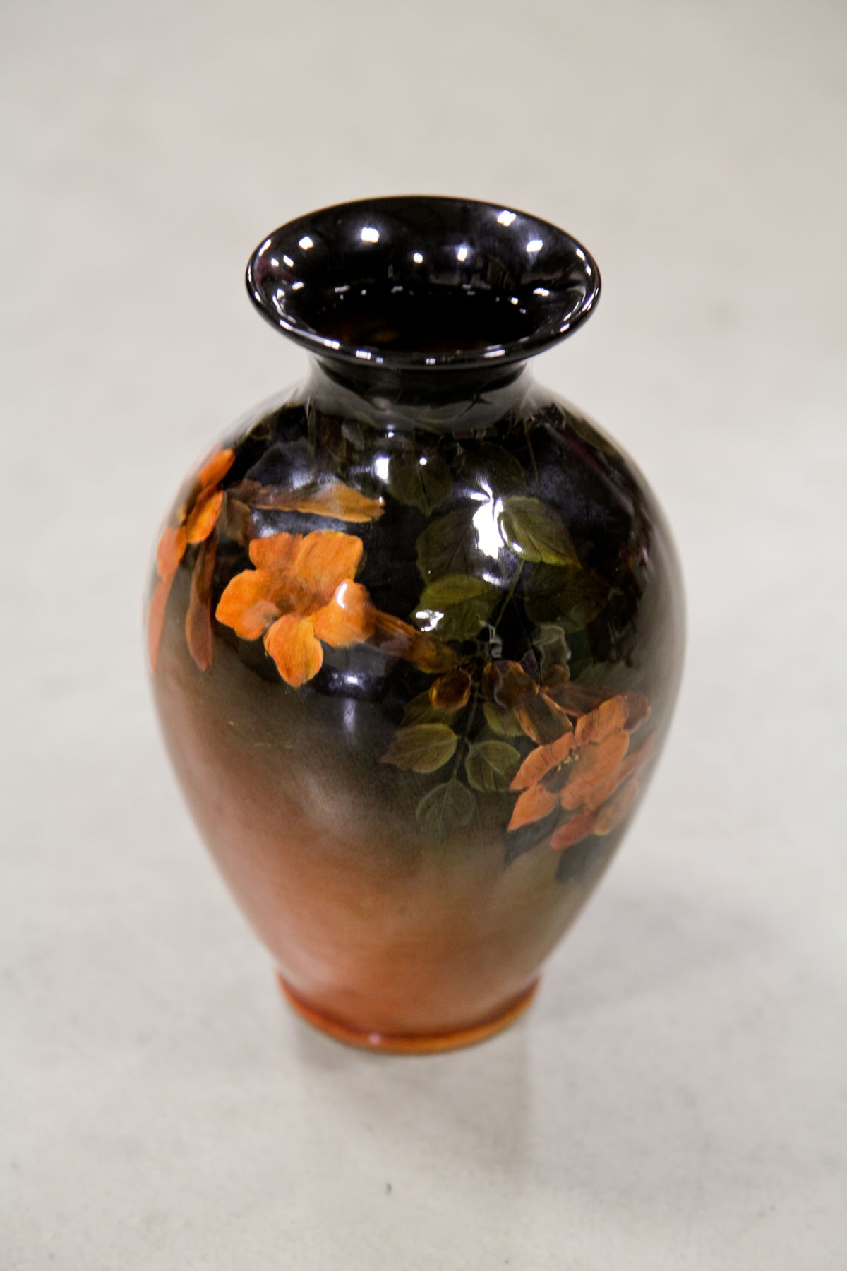 Appraisal: ROOKWOOD VASE Ohio Black to orange standard glaze vase decorated