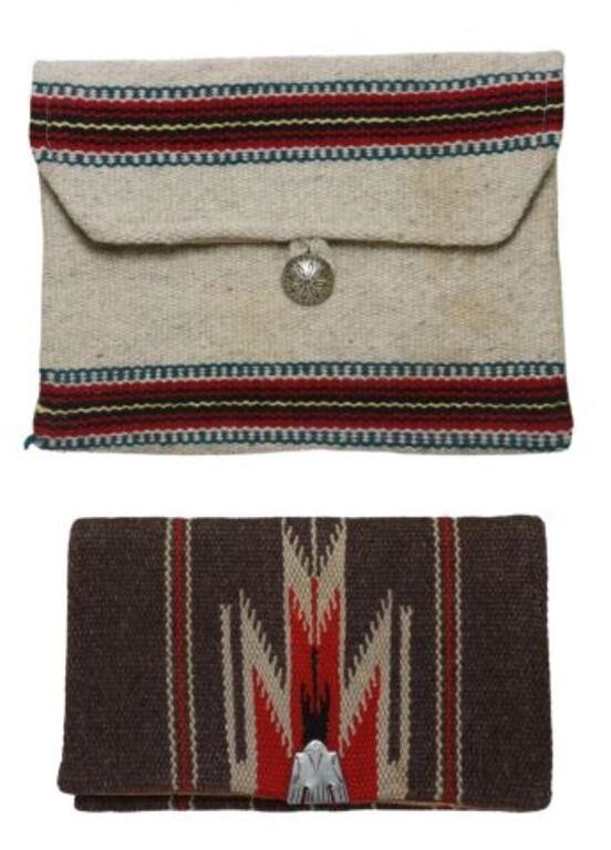 Appraisal: lot of Handwoven wool clutch purses Chimayo New Mexico including