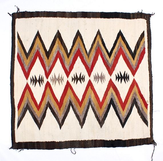 Appraisal: Navajo Native American Crystal Pattern Wool Rug For your consideration