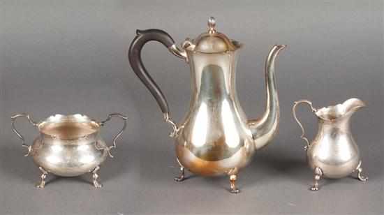 Appraisal: American sterling silver dessert coffee set Richard Dimes or Rogers