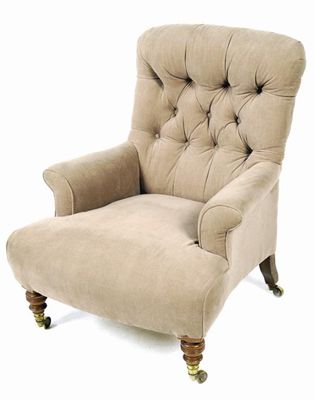 Appraisal: Howard Sons A late Victorian easy armchair with later button