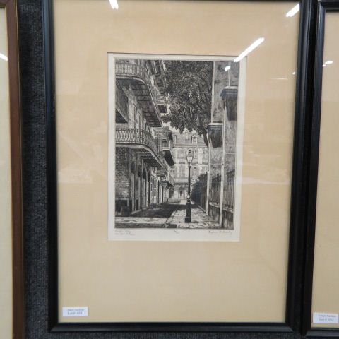 Appraisal: Eugene E Loving etching Pirates Alley Old New Orleans edition