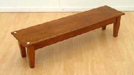 Appraisal: A French maple low bench cms wide x cms deep