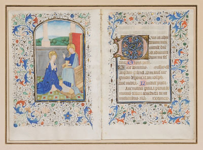 Appraisal: Belgian School Flanders or Bruges mid th century Two Illuminated