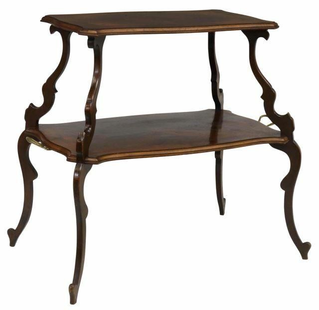 Appraisal: French rosewood dessert serving table early th c two shaped