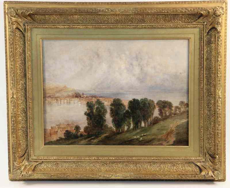 Appraisal: att Thomas Barker Br - Landscapeoil on canvas center stretcher