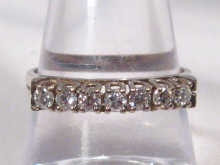 Appraisal: A ladies carat gold seven stone diamond ring