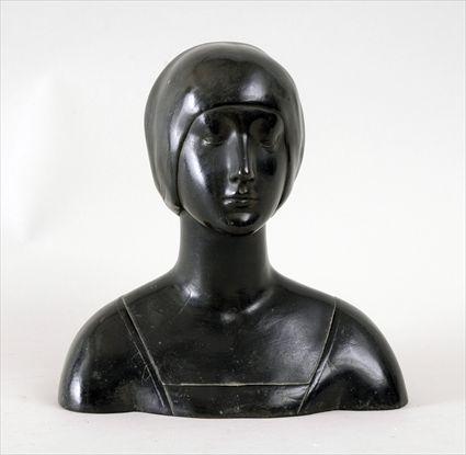 Appraisal: American School Early th C Bust of a Woman Patinated