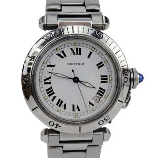 Appraisal: Man's Cartier Pasha Stainless Steel Bracelet Watch with Automatic Movement