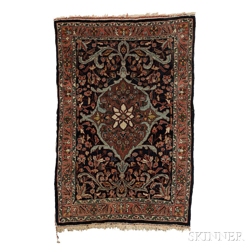 Appraisal: Bidjar Small Rug Northwest Persia early th century the aubergine