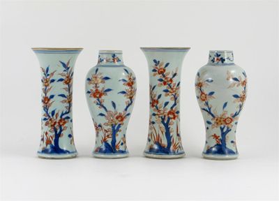 Appraisal: Four Chinese Imari vases from a chimney garniture painted with