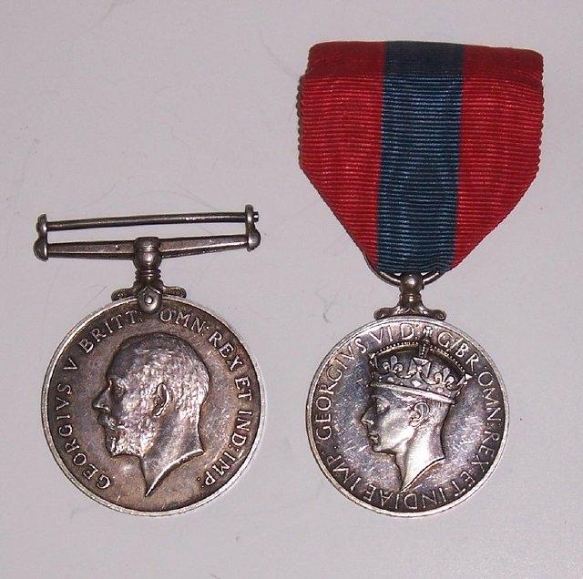 Appraisal: Imperial Service Medal George VI and British War Medal WWI