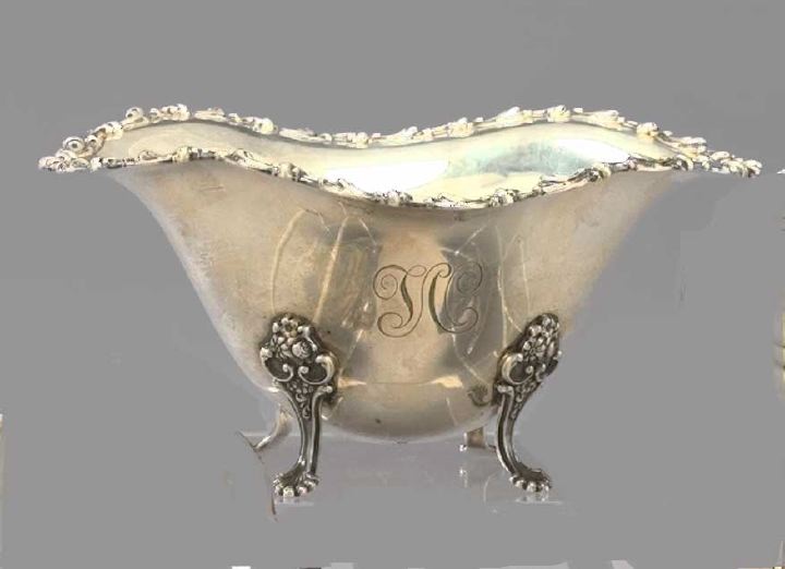 Appraisal: Towle Sterling Silver Palmette-Footed Mayonnaise Bowl first quarter th century