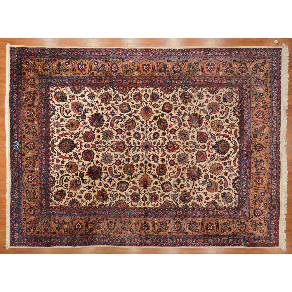 Appraisal: Kashan Carpet Persia x Third quarter- th century hand-knotted wool