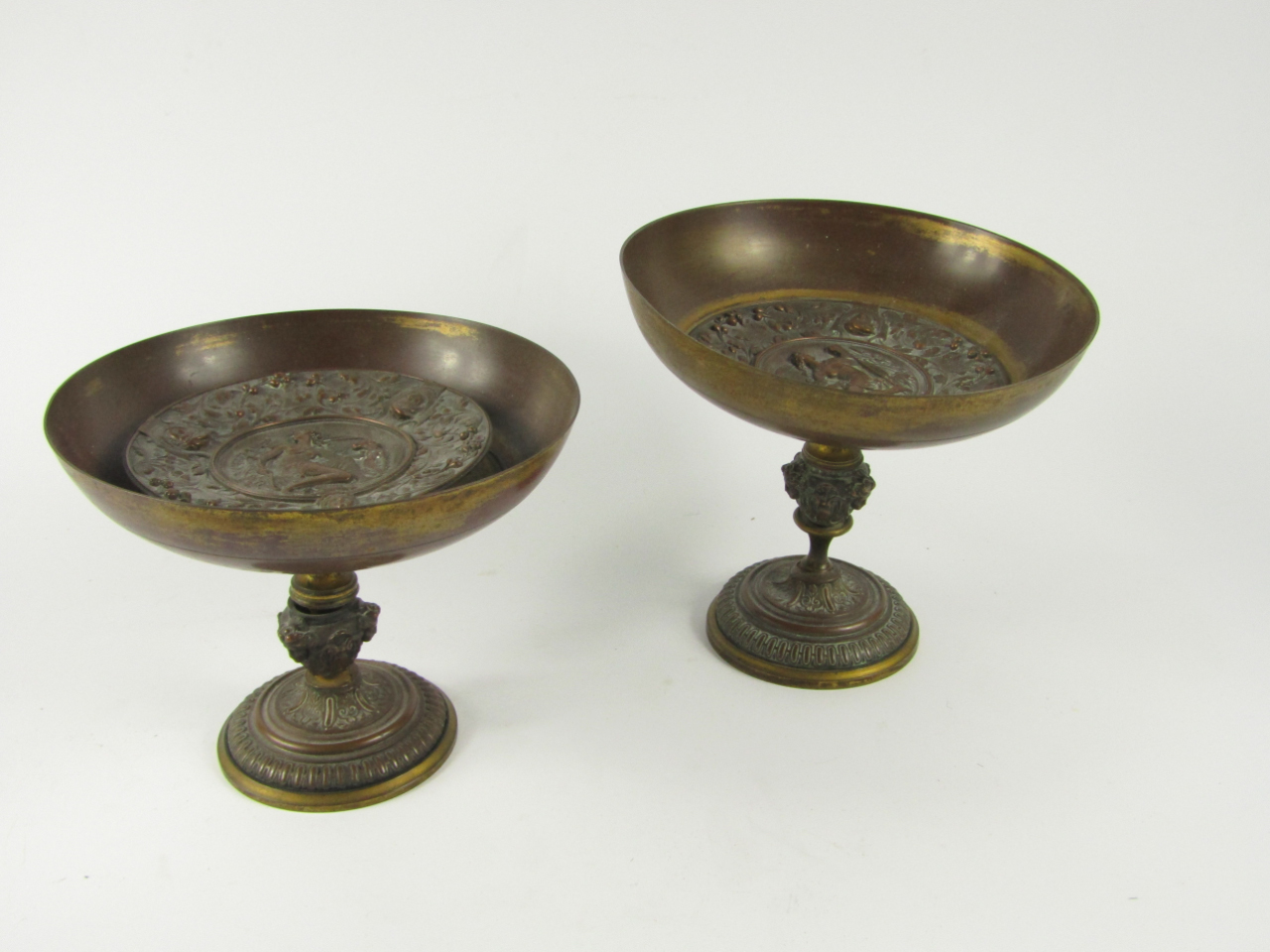 Appraisal: A pair of French late thC bronze and brass pedestal