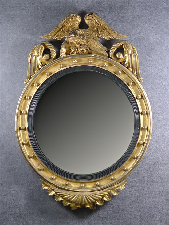 Appraisal: Federal Style Bull's Eye Mirror Probably th Century Ball and