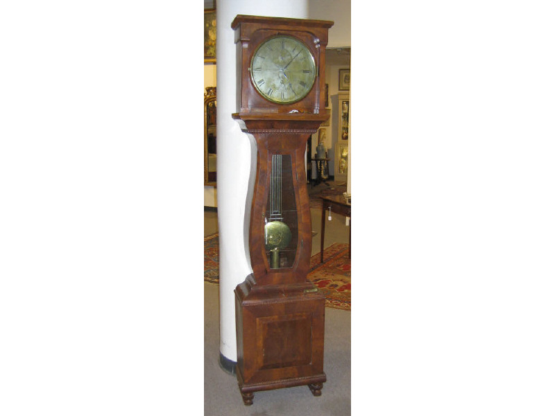 Appraisal: JOHN W SCOTT-NEW LISBON MAHOGANY LONG CASE CLOCK Showing a