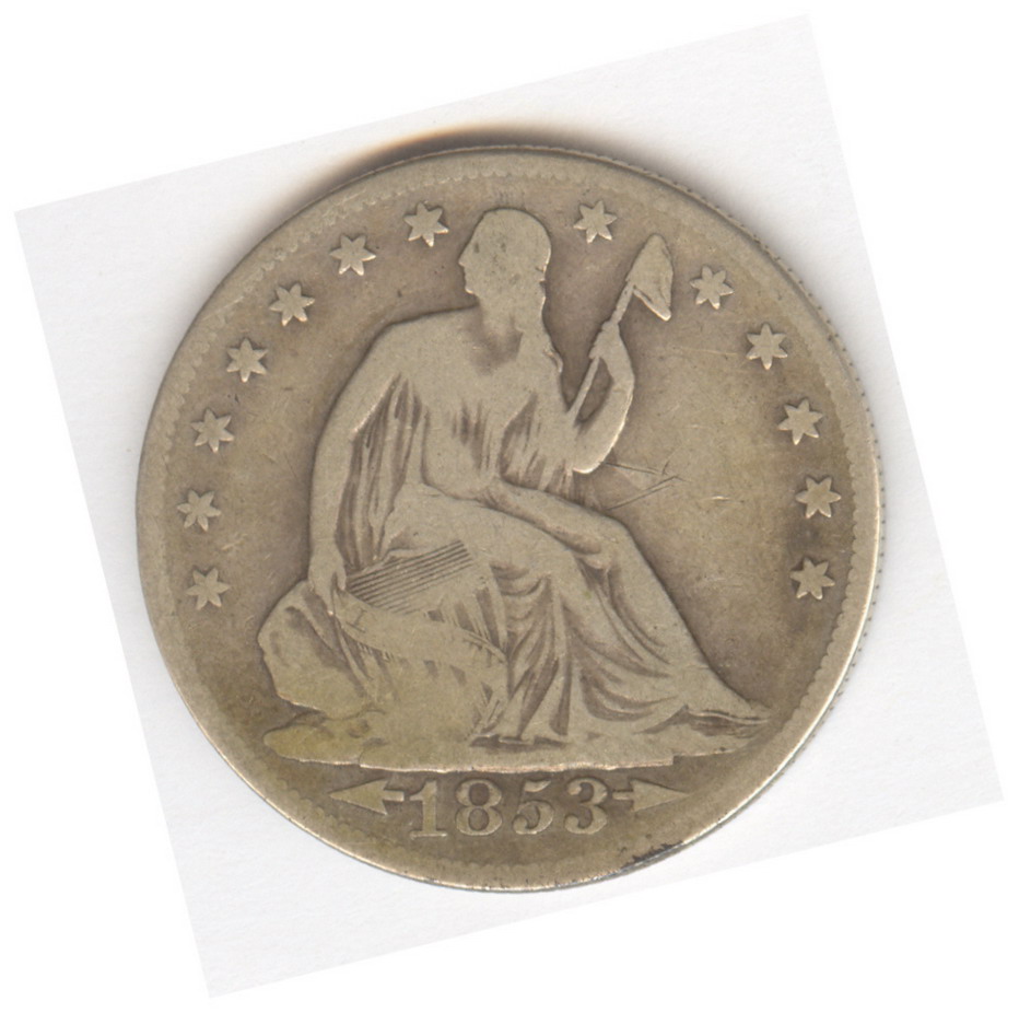 Appraisal: U S SEATED LIBERTY HALF DOLLAR Estate coin